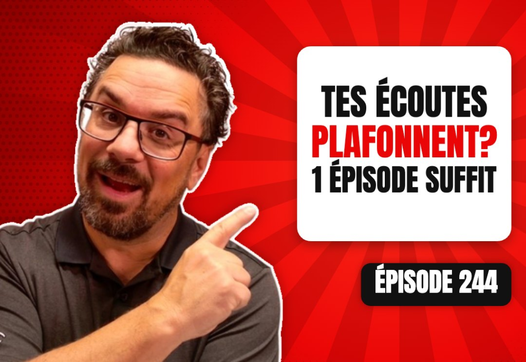 Épisode 244 du podcast L'Académie du Podcast : Comment booster les écoutes de son podcast en un seul épisode ?