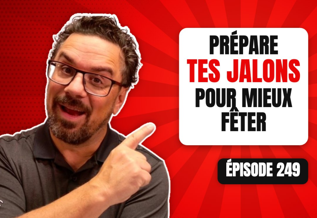 Épisode 249 du podcast L'Académie du Podcast : Préparer les jalons de son podcast pour mieux les fêter !