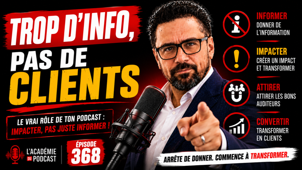 Marco Bernard · Académie du Podcast · informer ou impacter sur ton podcast
