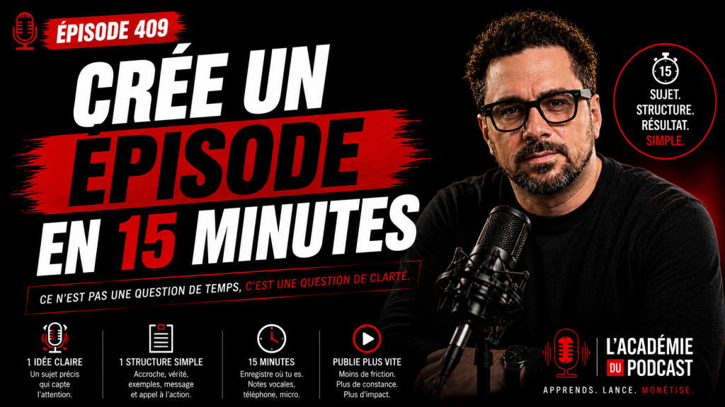 Marco Bernard · Académie du Podcast · comment créer un épisode de podcast rapidement
