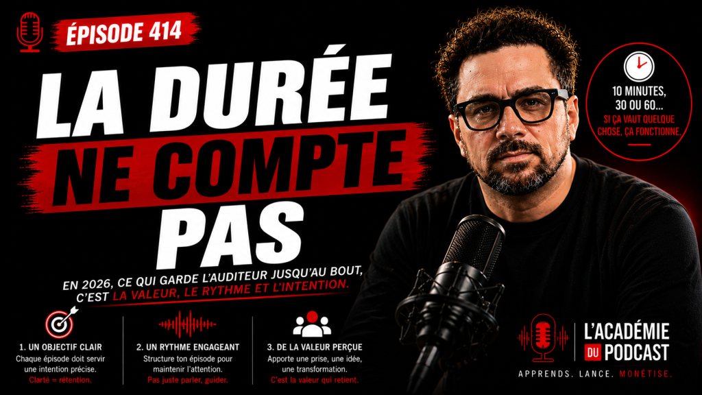 Marco Bernard · Académie du Podcast · quelle durée idéale pour un épisode de podcast