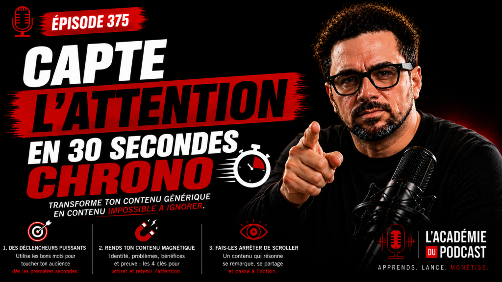 Marco Bernard · Académie du Podcast · comment capter l’attention avec un contenu magnétique